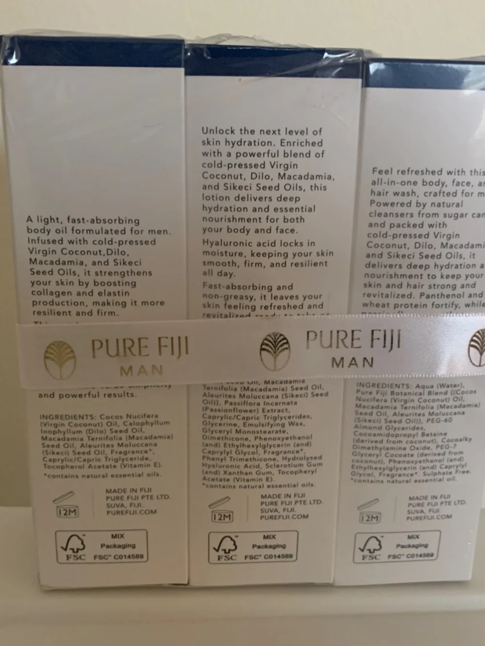 PURE FIJI MAN    NWT  BODY CARE TRIO